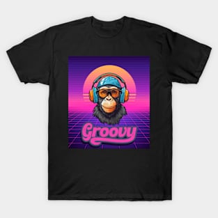 Groovy Monkey | Retro | Vintage | Party T-Shirt